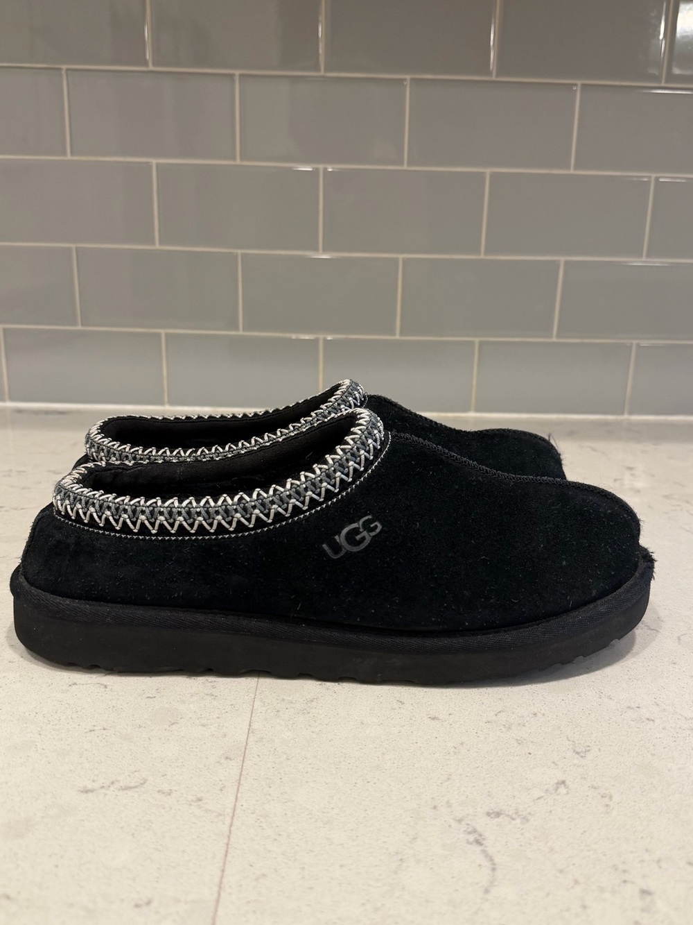 UGG Tasman Black Suede Slip-On Clog - Mens size 9